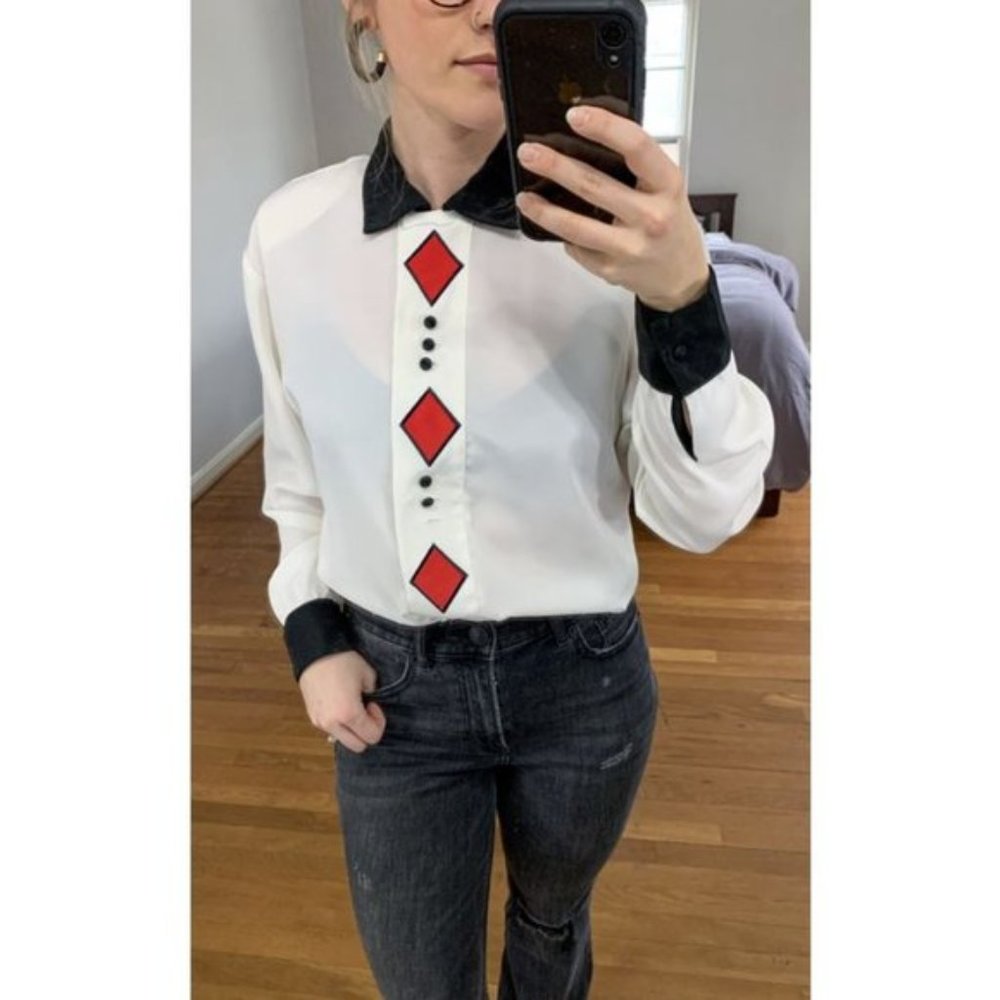 *Vintage* Diamond Button Up